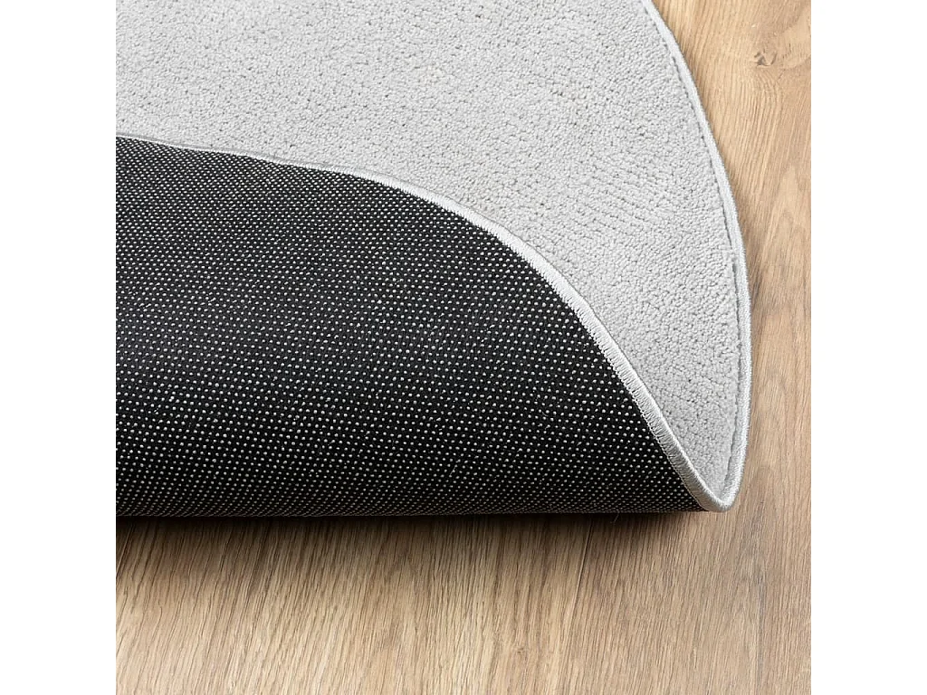 Tapis OVIEDO à poils courts gris Ø 100cm