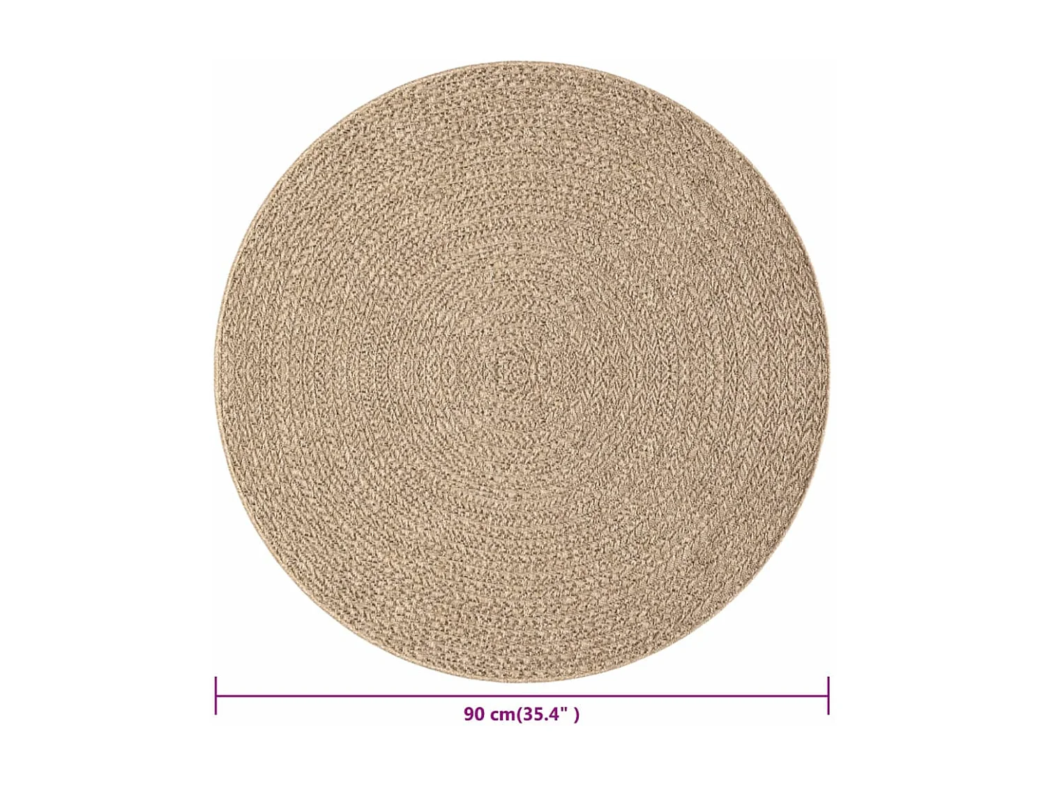Tapis 90cm aspect jute intérieur et extérieur