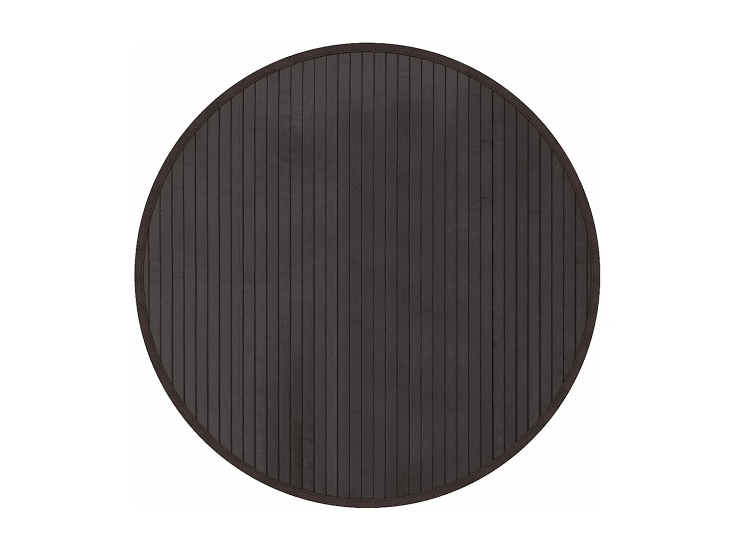 Tapis rond marron foncé 60cm bambou