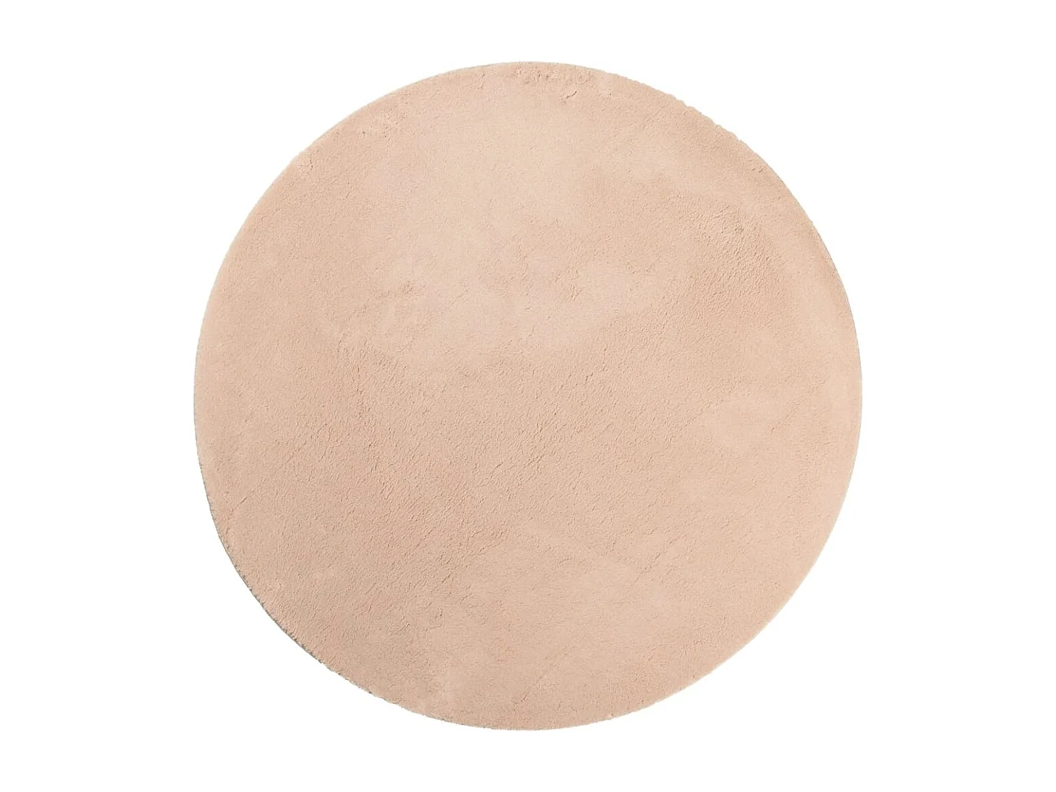 Tapis HUARTE à poils courts doux et lavable rouge clair Ø 100cm