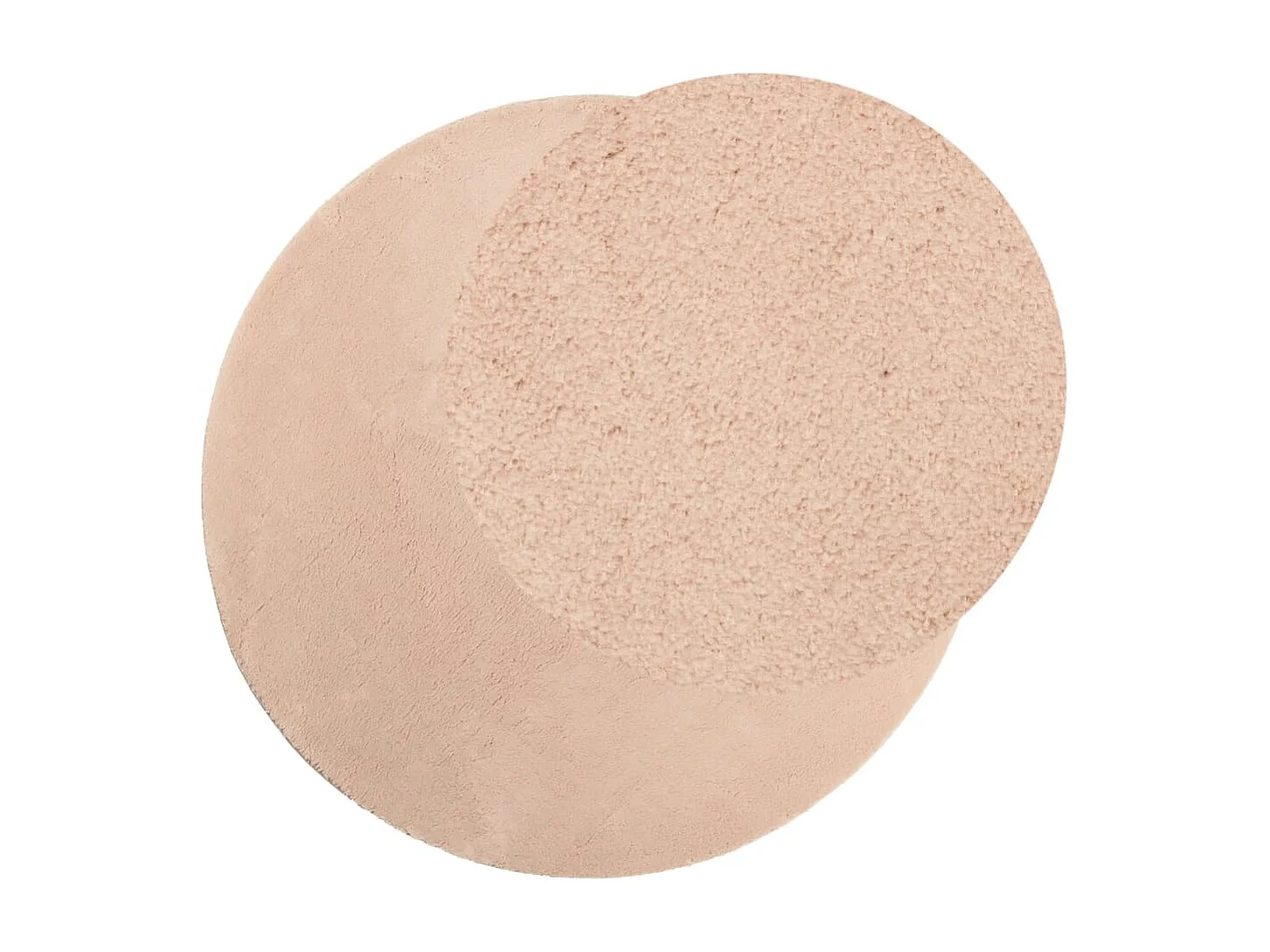 Tapis HUARTE à poils courts doux et lavable rouge clair Ø 100cm