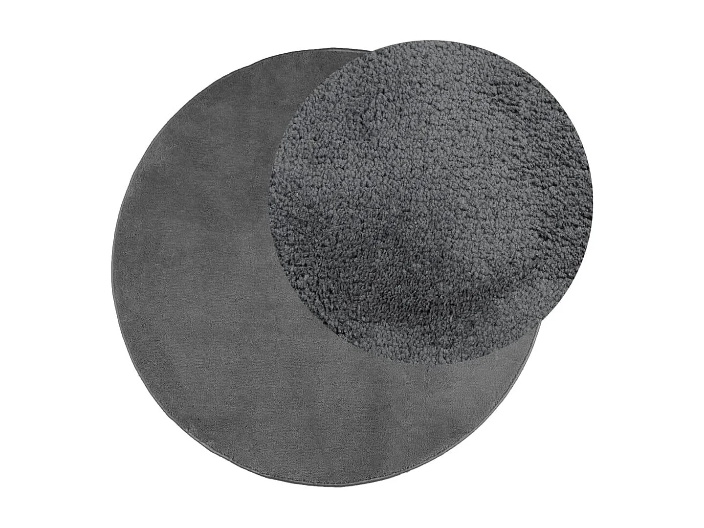 Tapis OVIEDO à poils courts anthracite Ø 120cm