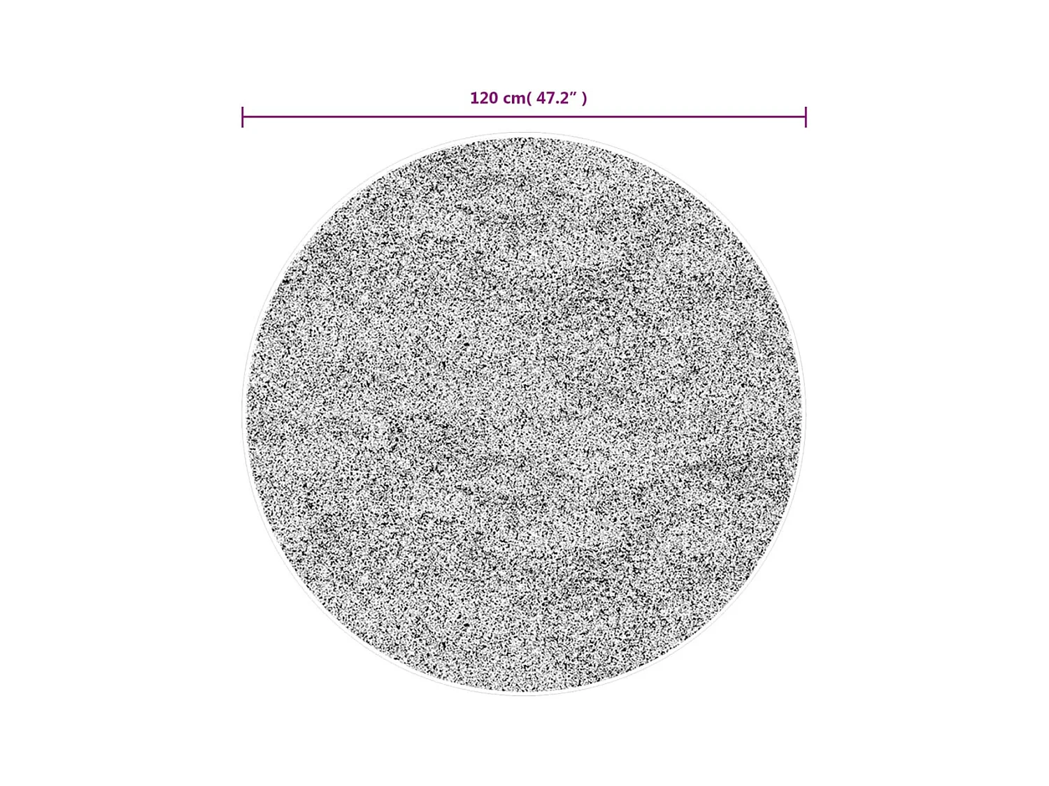vidaXL Alfombra de pelo corto OVIEDO gris antracita Ø 120 cm
