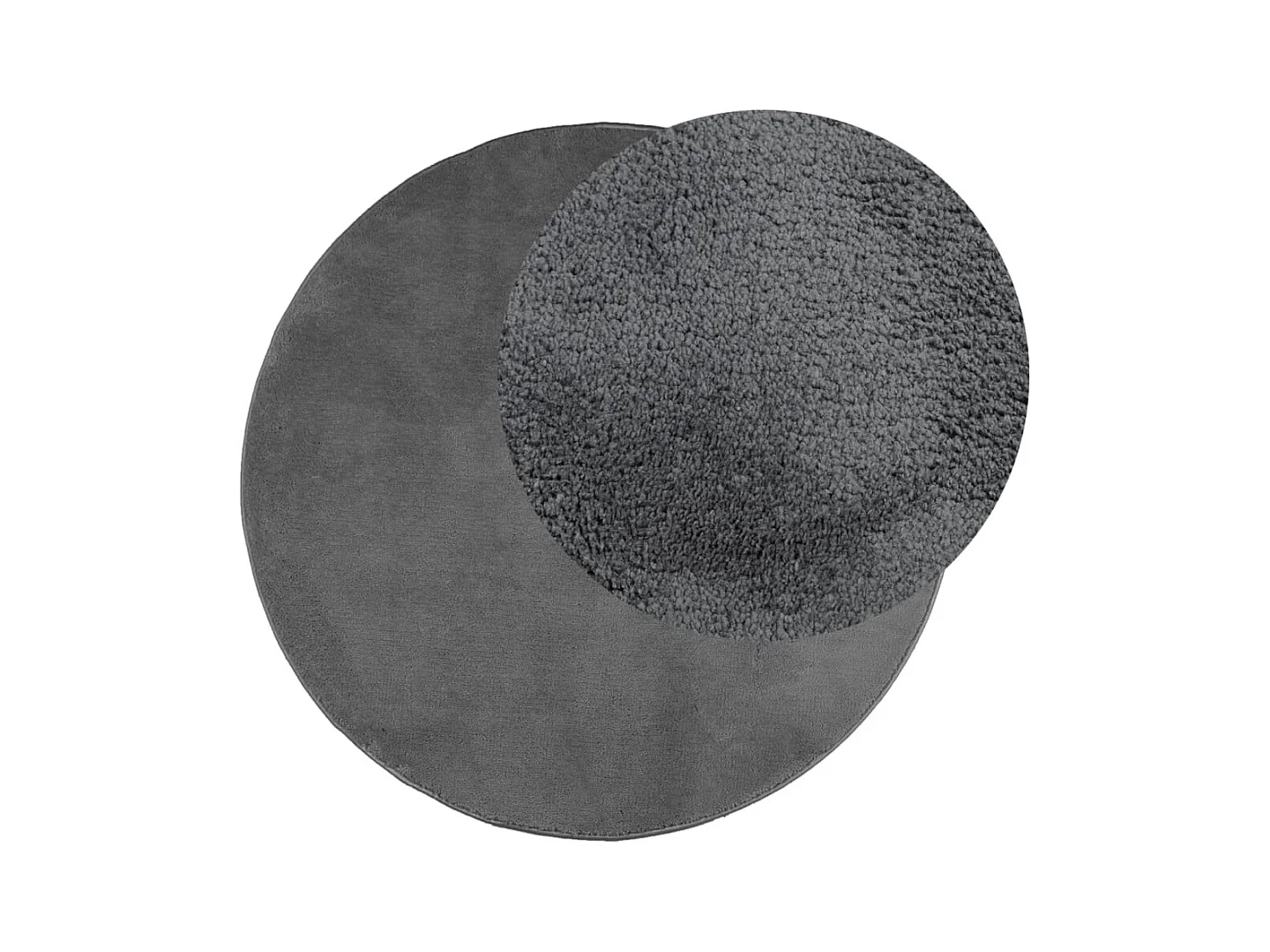 vidaXL Alfombra de pelo corto OVIEDO gris antracita Ø 120 cm