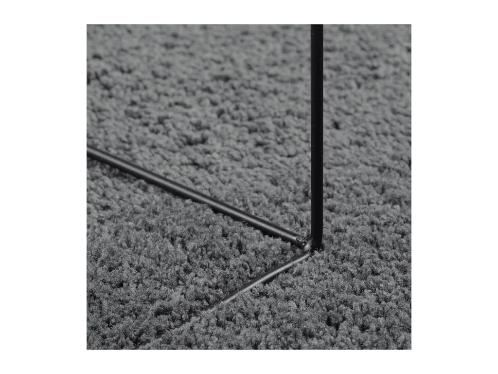 vidaXL Alfombra de pelo corto OVIEDO gris antracita Ø 120 cm
