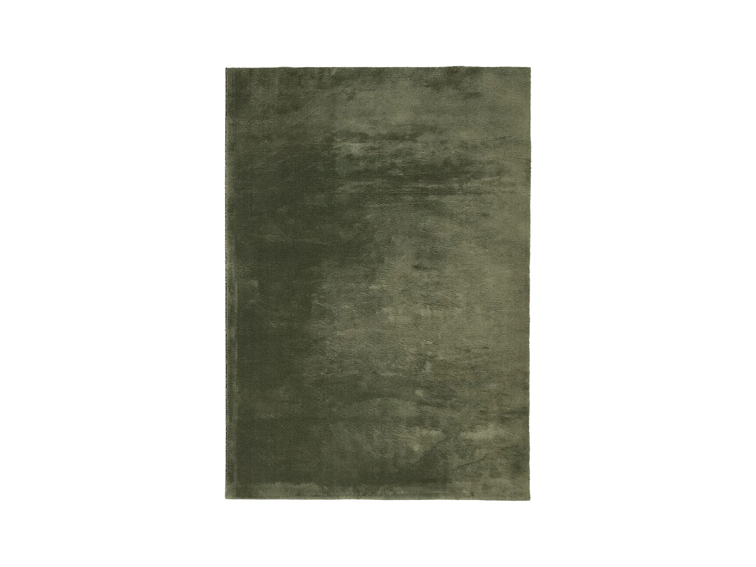 Tapis HUARTE à poils courts doux lavable vert forêt 140x200