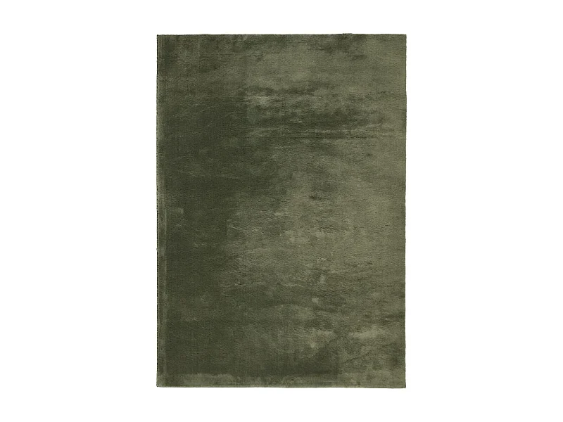 Tapis HUARTE à poils courts doux lavable vert forêt 140x200