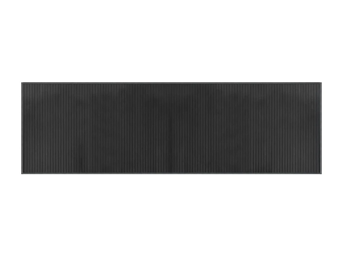 Tapis rectangulaire gris 60x200 bambou