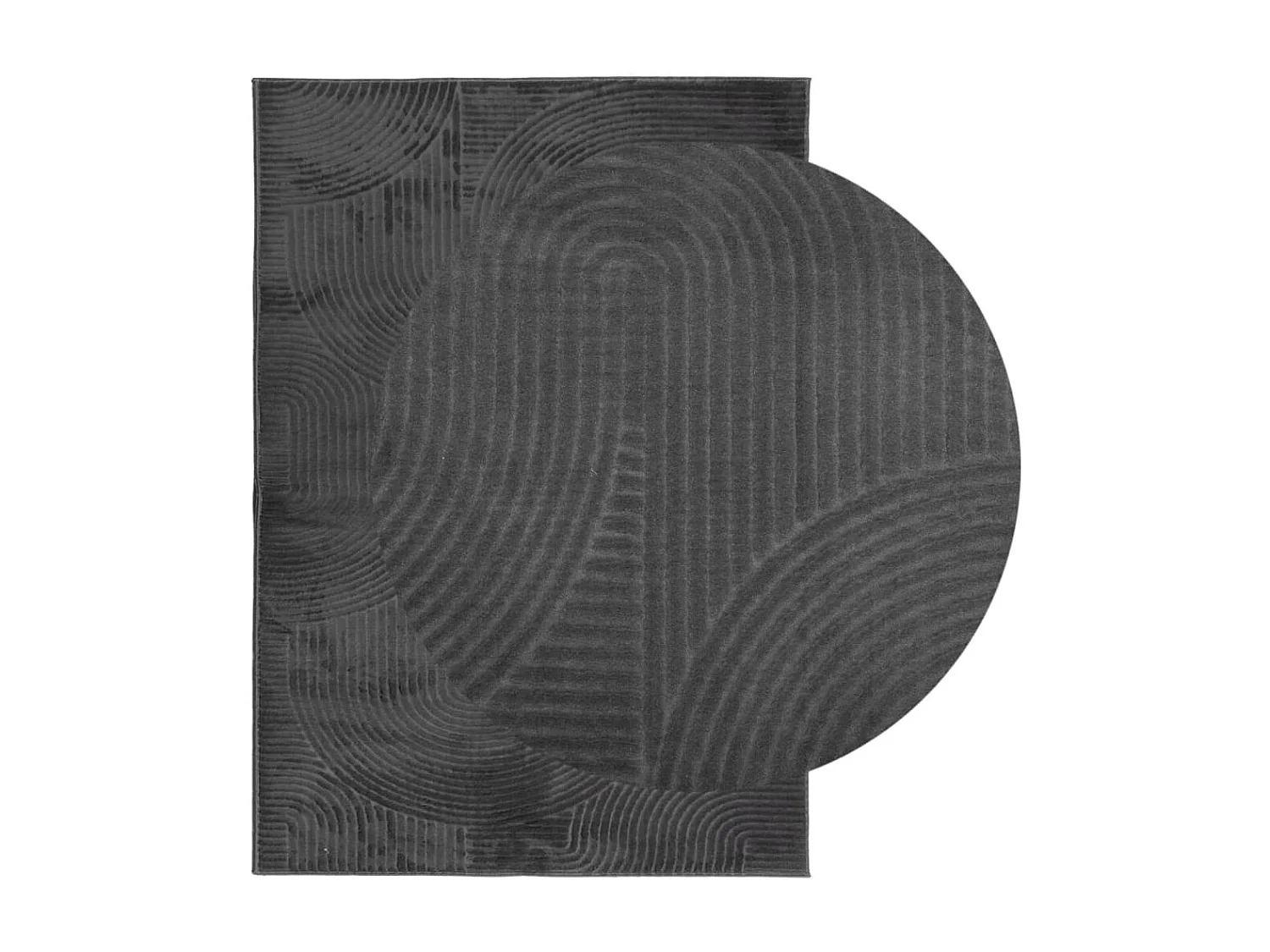 Tapis IZA poils courts style scandinave anthracite 120x170