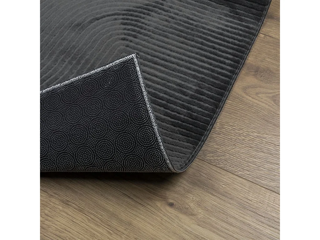 Tapis IZA poils courts style scandinave anthracite 120x170