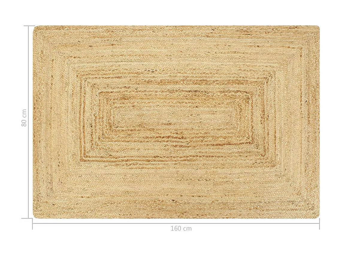 Tapis fait à la main Jute Naturel 80x160