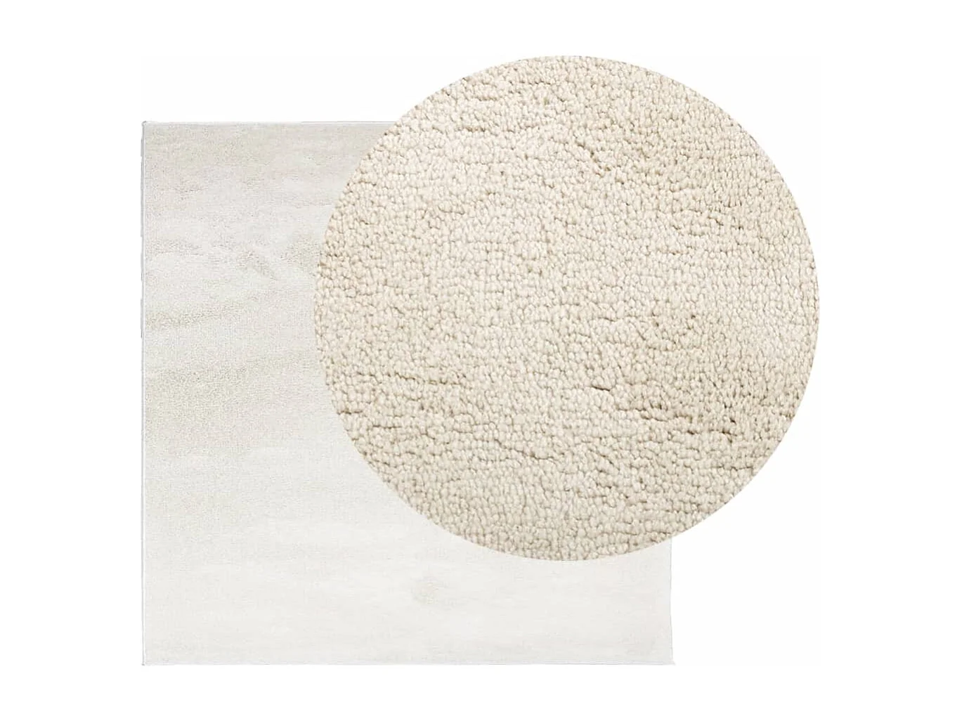 Tapis OVIEDO à poils courts beige 240x240