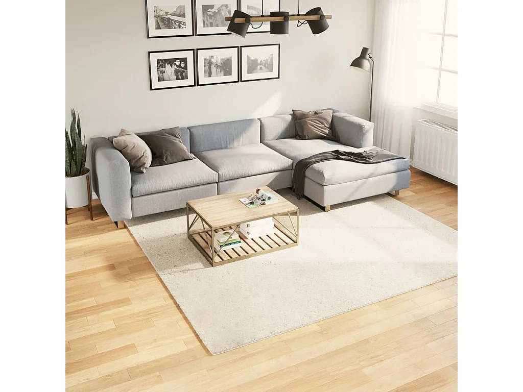 Tapis OVIEDO à poils courts beige 240x240