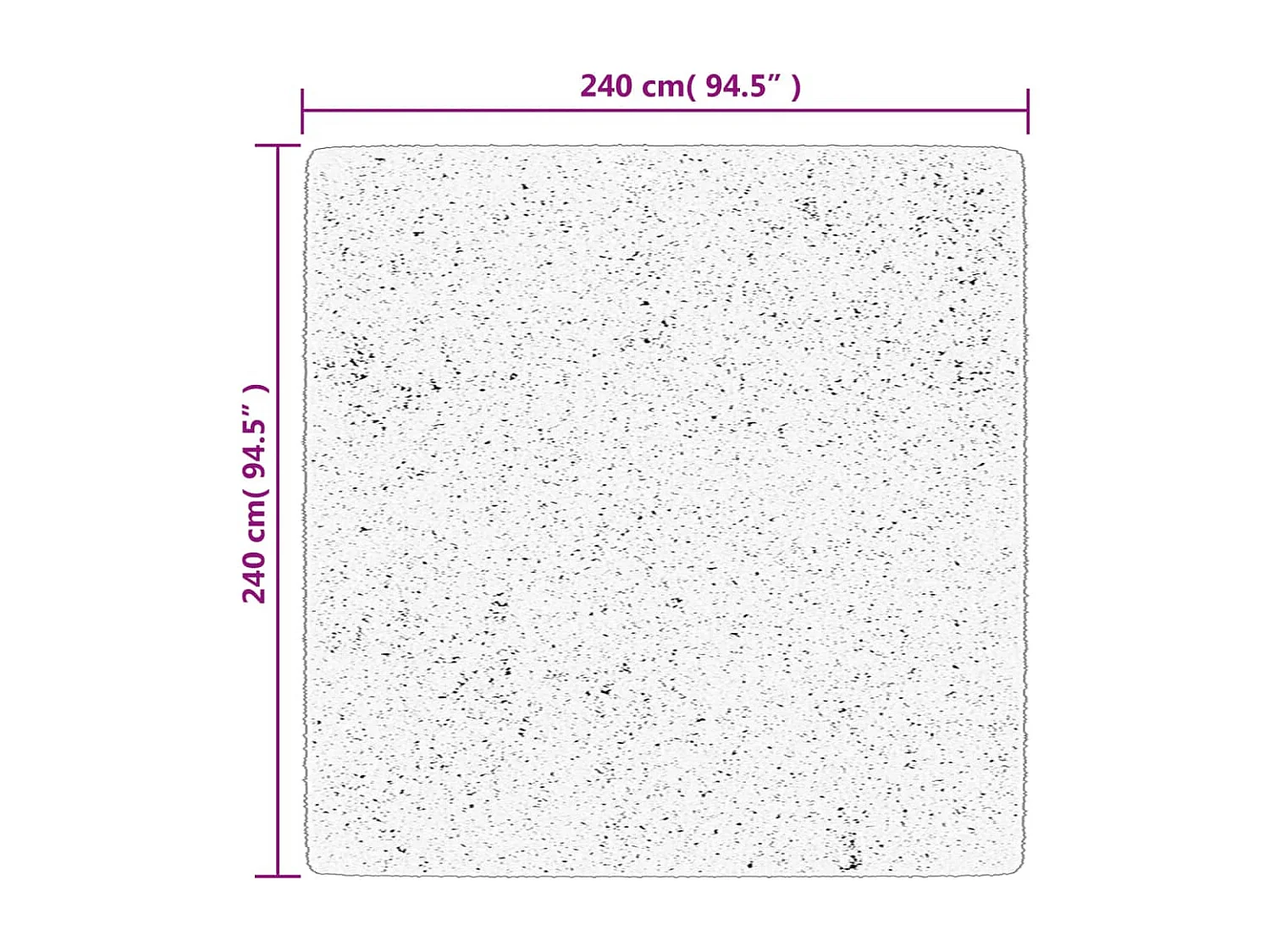 Tapis OVIEDO à poils courts beige 240x240