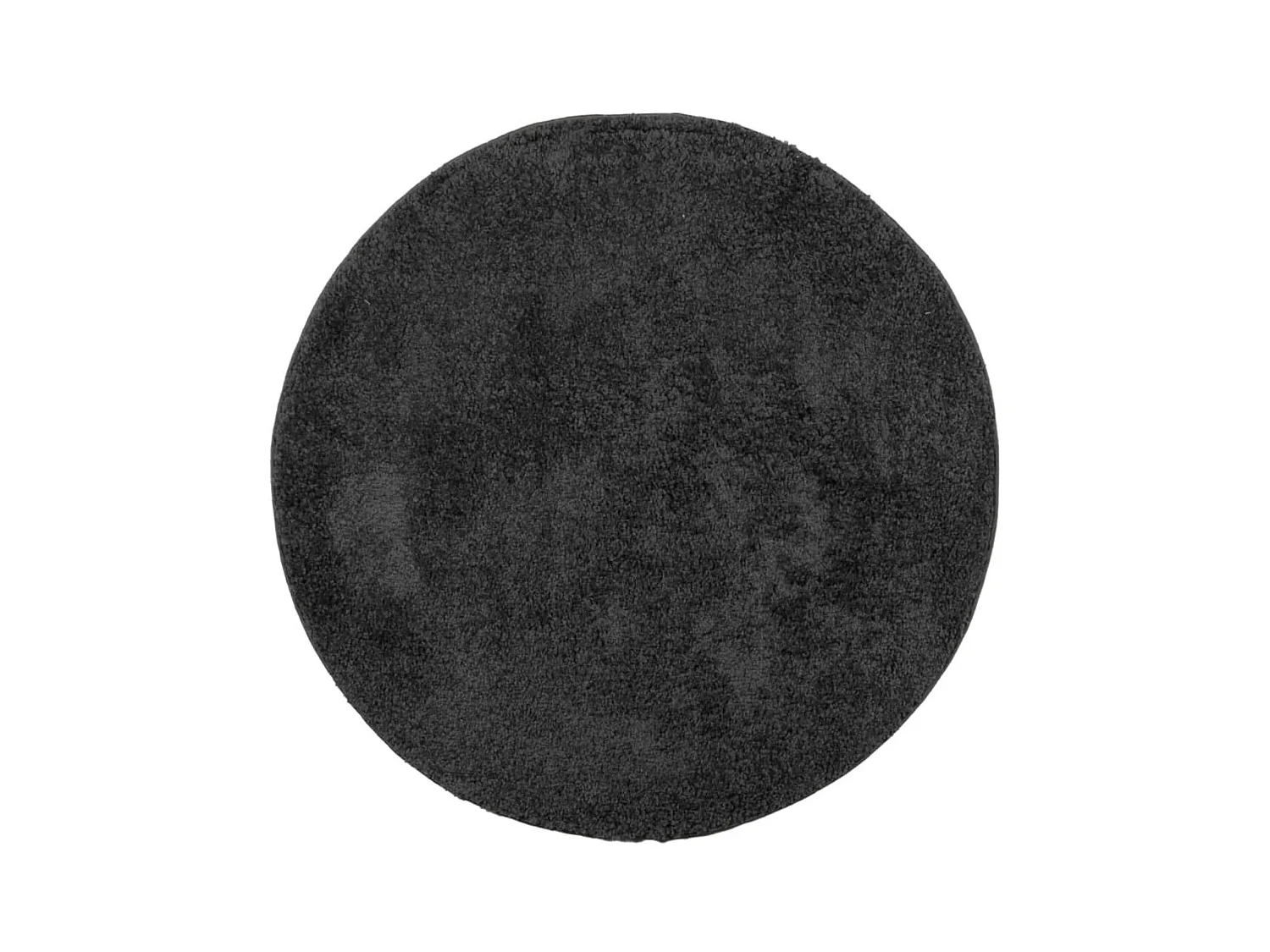 Tapis shaggy à poils longs moderne anthracite Ø 100cm