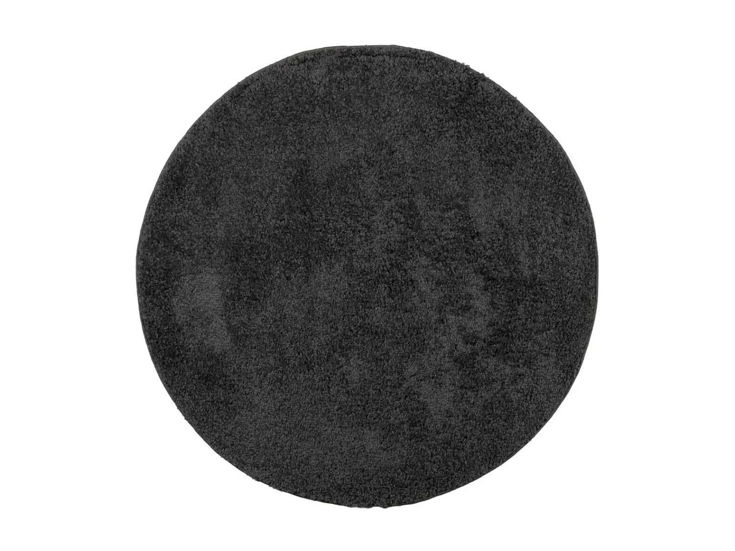 Alfombra de pelo largo moderna gris antracita Ø 100 cm
