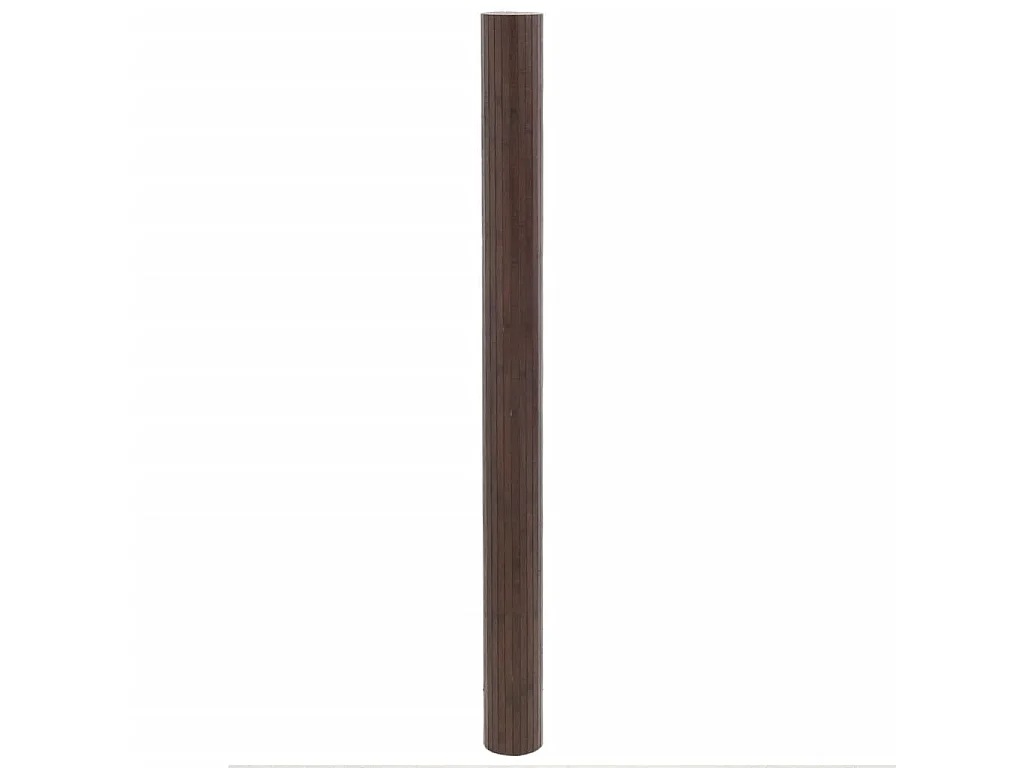 Tapis rectangulaire marron foncé 80x500 bambou