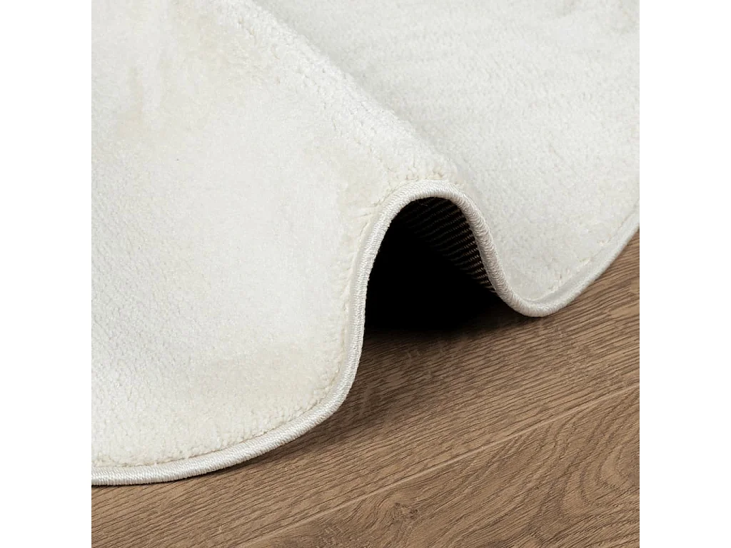 Tapis OVIEDO à poils courts crème Ø 160cm