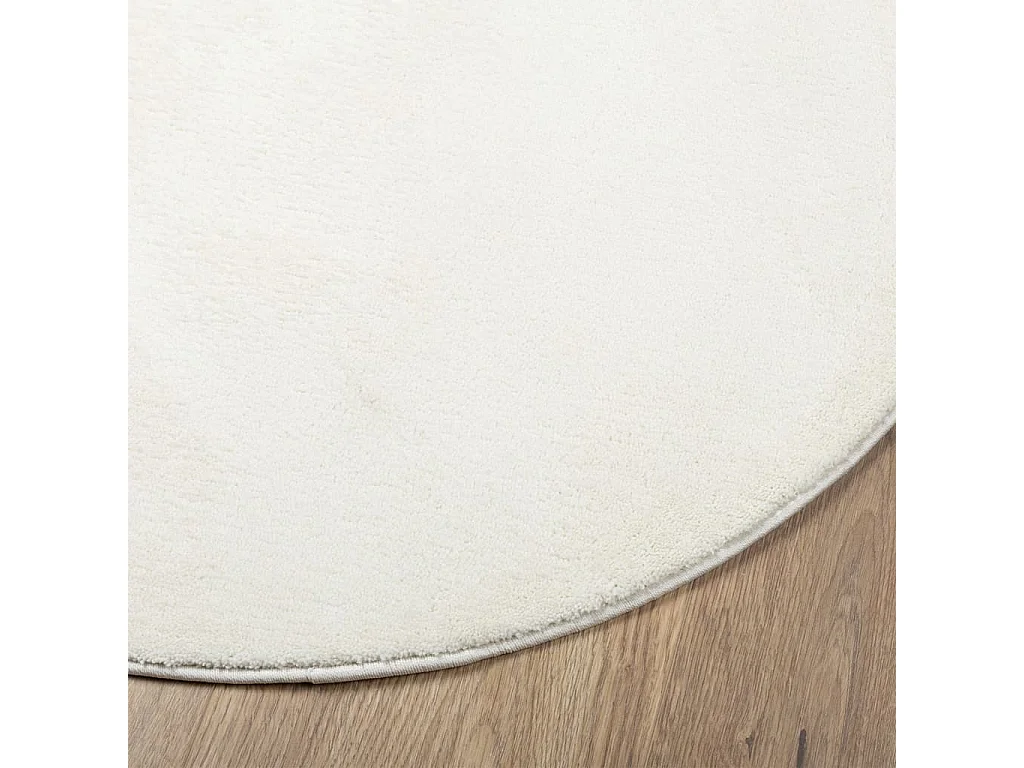 Tapis OVIEDO à poils courts crème Ø 160cm