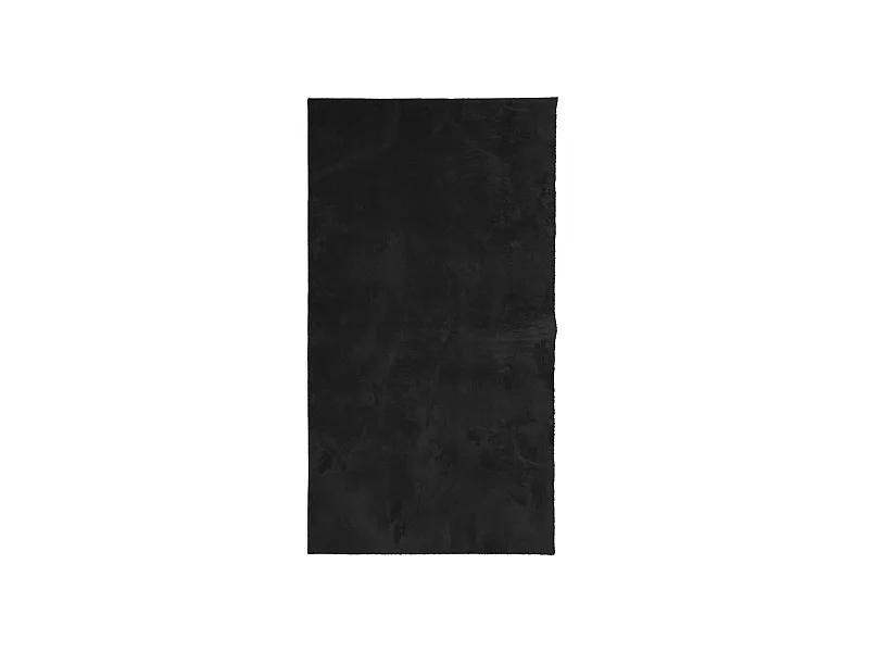 Tapis HUARTE à poils courts doux et lavable noir 60x110