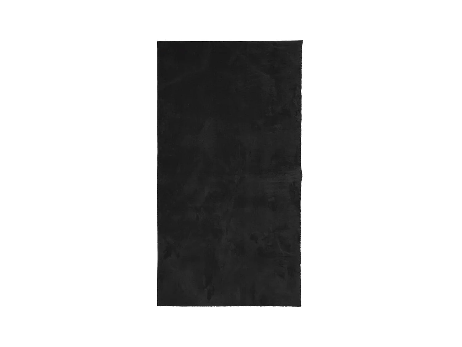 Tapis HUARTE à poils courts doux et lavable noir 60x110