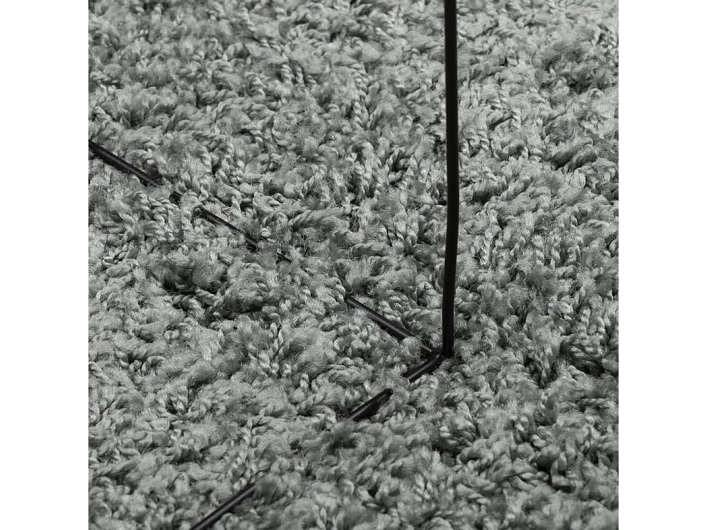 Tapis shaggy à poils longs moderne vert Ø 280cm