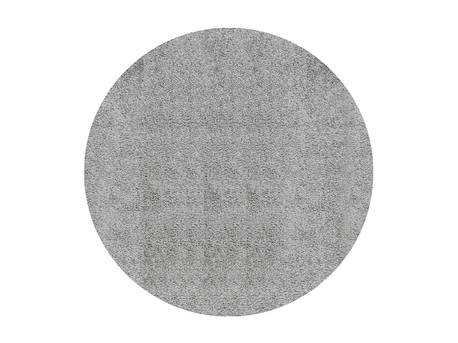 Tapis shaggy à poils longs moderne gris Ø 100cm
