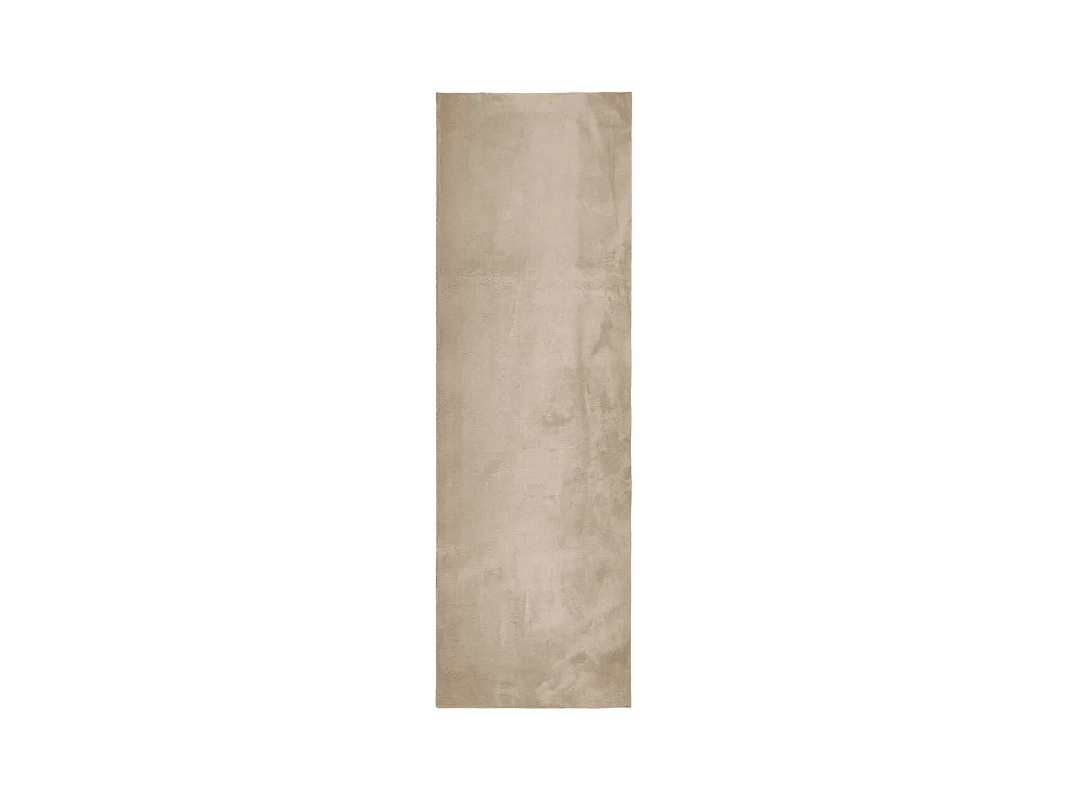Tapis HUARTE à poils courts doux et lavable sable 80x250
