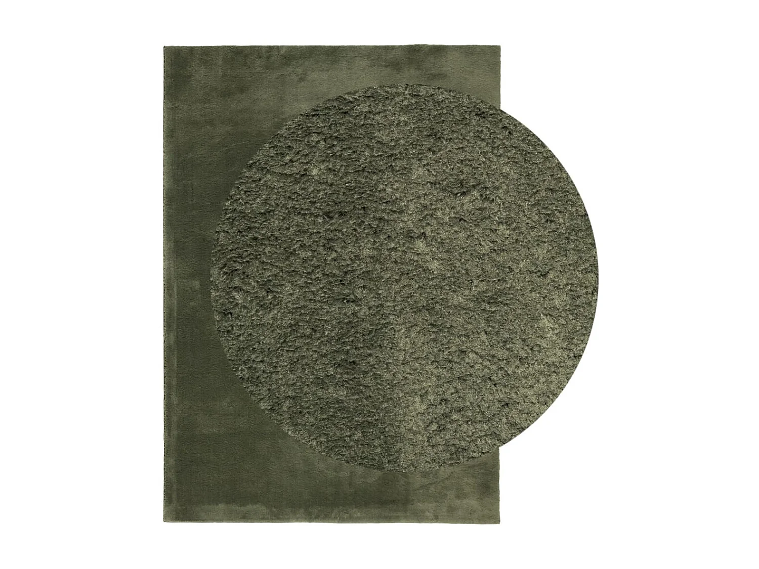 Tapis HUARTE à poils courts doux lavable vert forêt 120x170