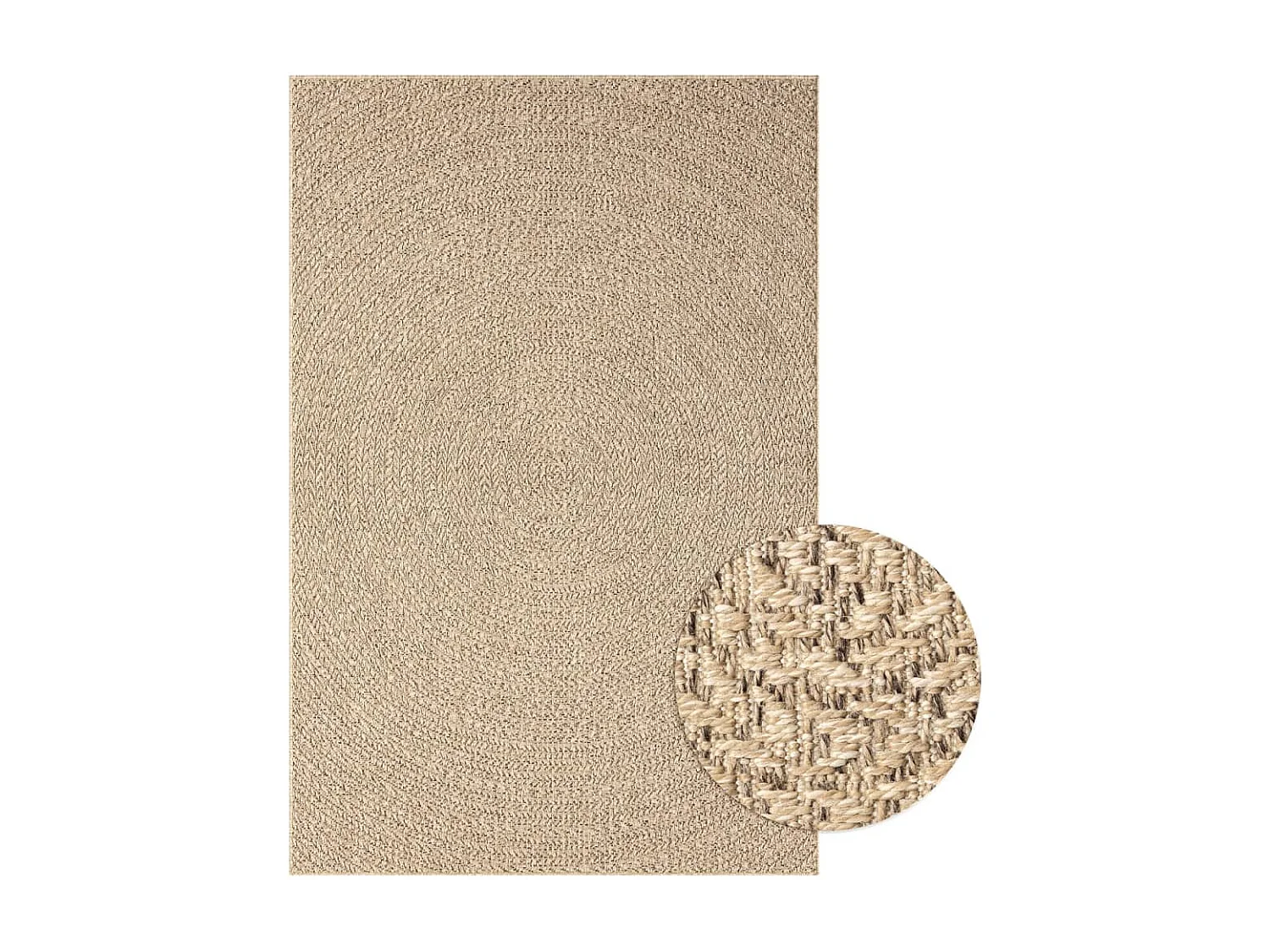 Tapis 140x200 aspect jute intérieur et extérieur