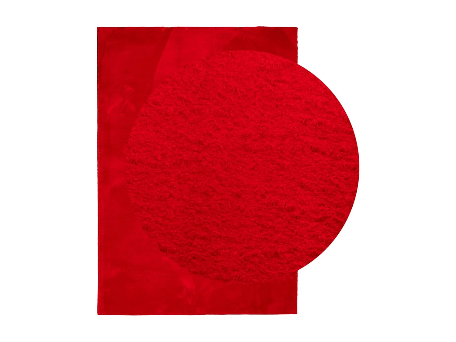 Tapis HUARTE à poils courts doux et lavable rouge 140x200