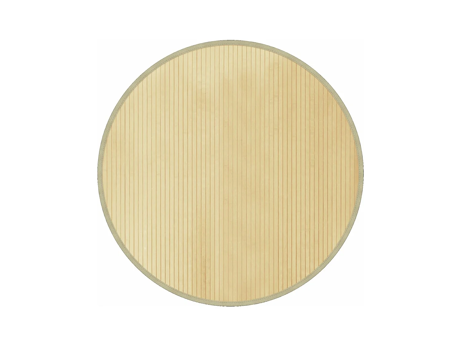 Tapis rond naturel clair 100cm bambou