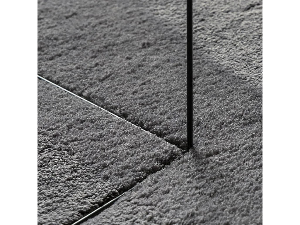 Tapis HUARTE à poils courts doux lavable anthracite 140x200