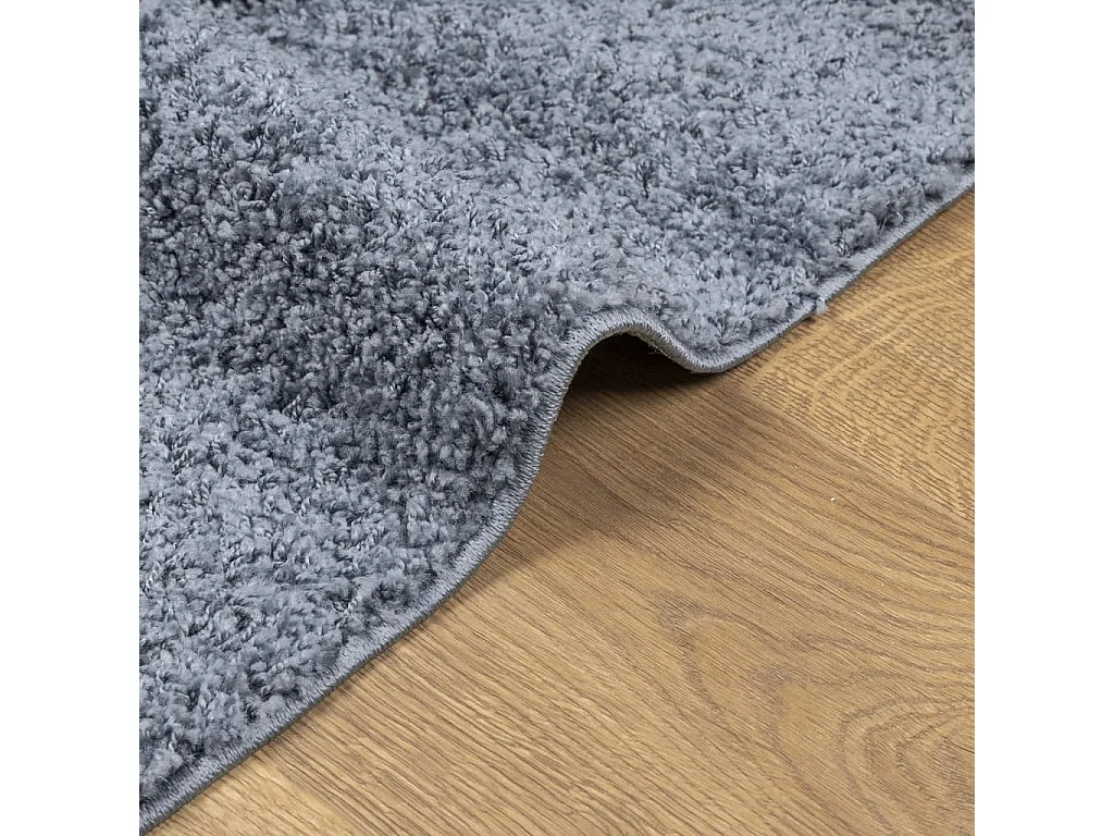 Tapis shaggy à poils longs moderne bleu 80x150