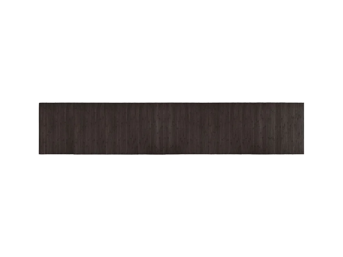 Tapis rectangulaire marron foncé 60x300 bambou