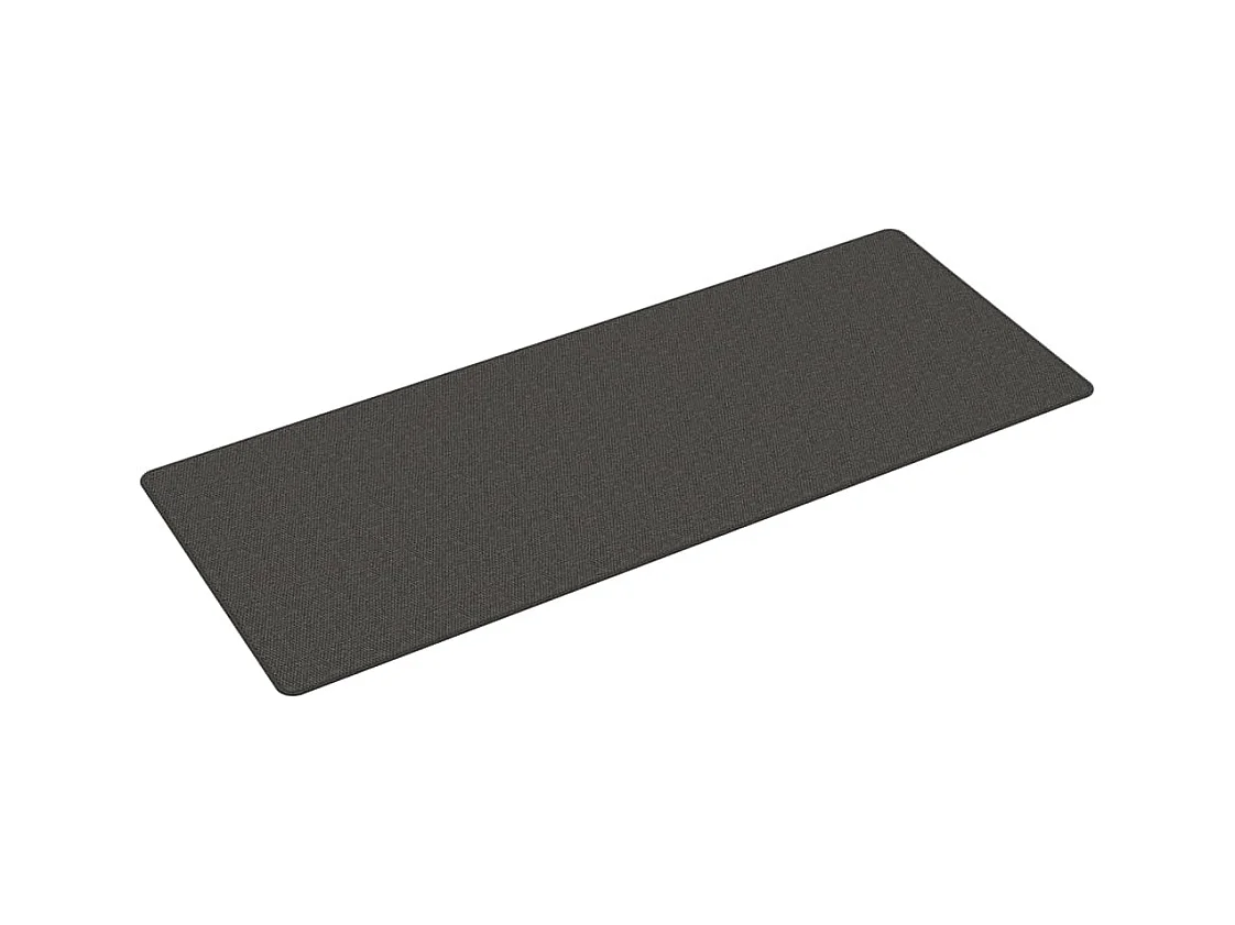Tapis de couloir aspect sisal anthracite 80x200
