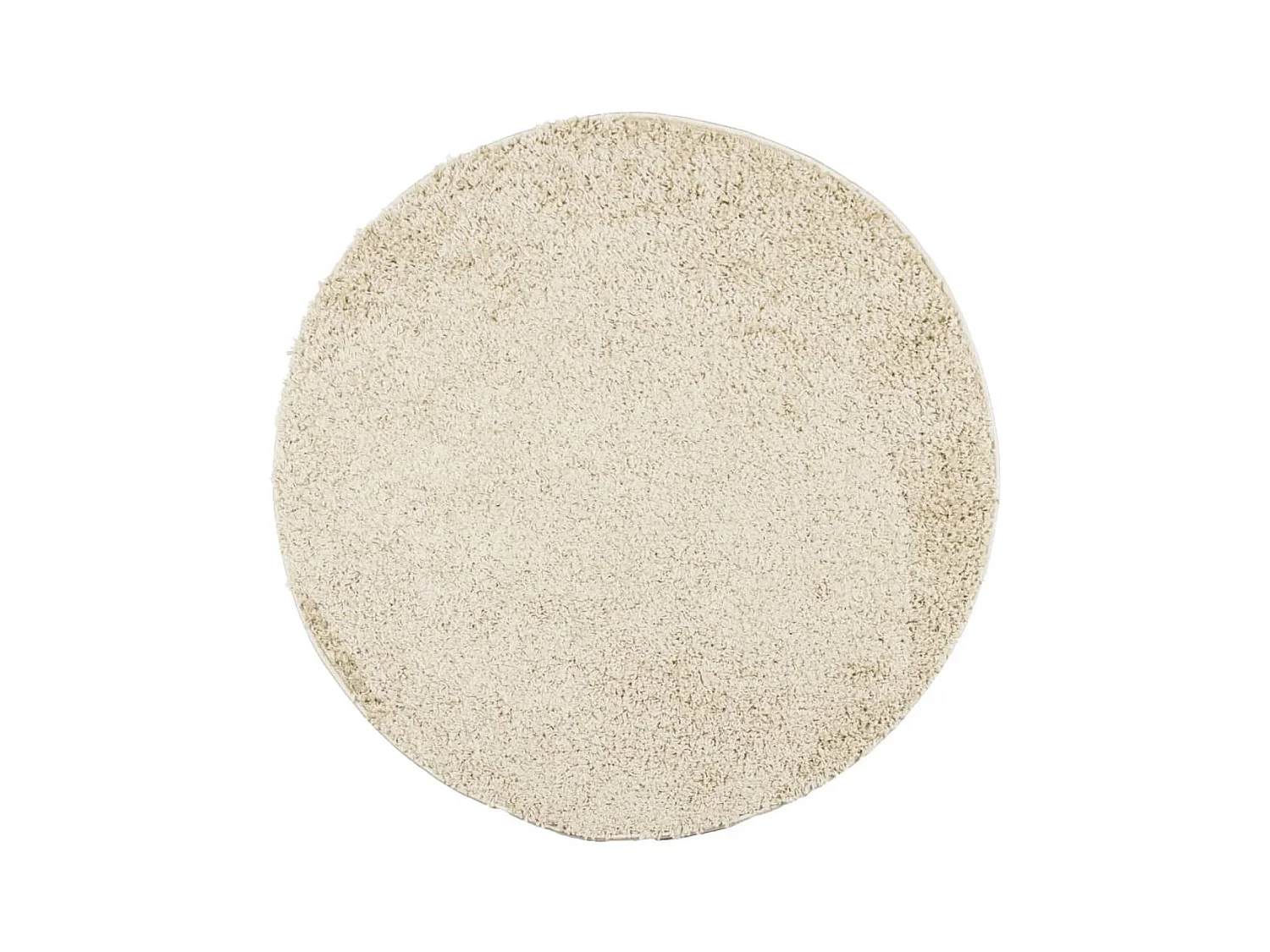 Tapis shaggy à poils longs moderne doré Ø 100cm