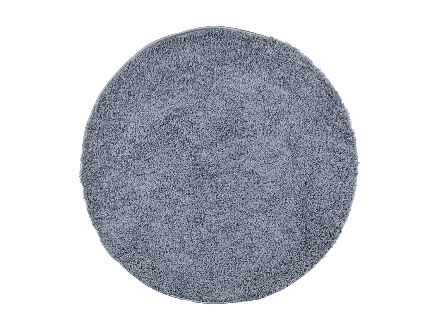 Tapis shaggy à poils longs moderne bleu Ø 100cm