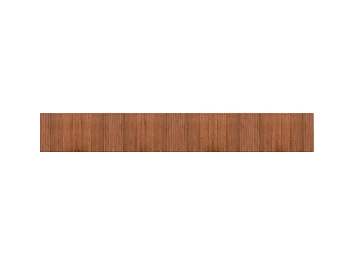 Tapis rectangulaire marron 60x400 bambou