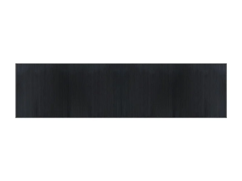 Tapis rectangulaire gris 100x400 bambou