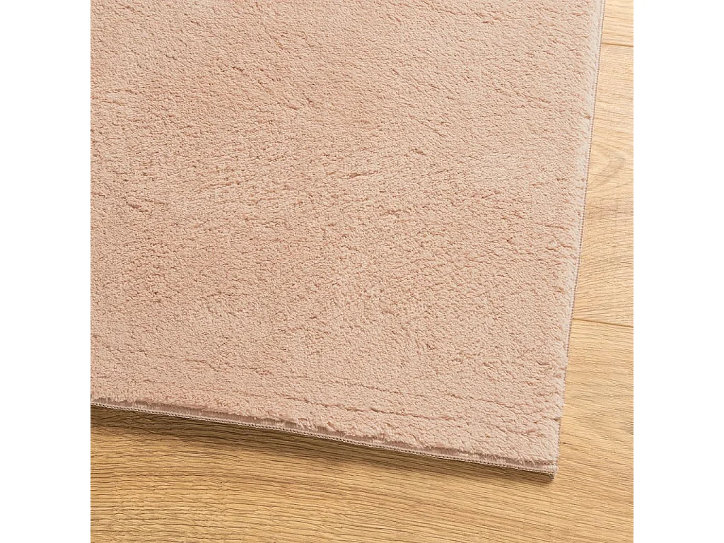 Tapis HUARTE à poils courts doux lavable rouge clair 100x200