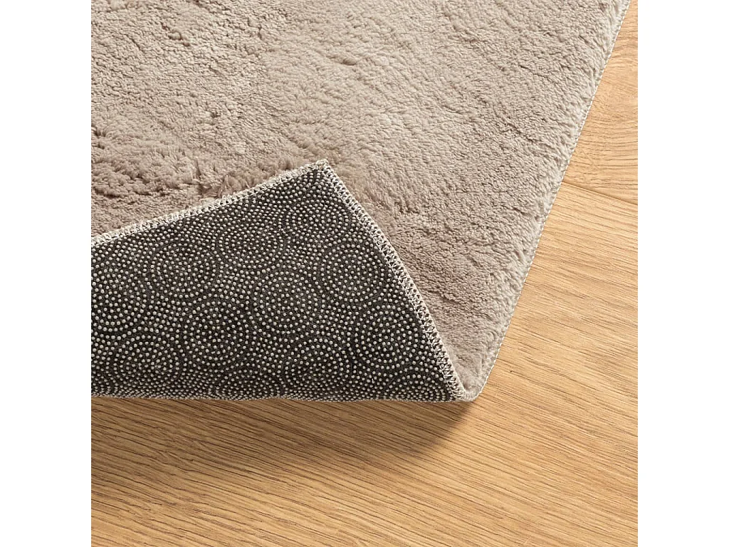 Tapis HUARTE à poils courts doux et lavable sable 80x200