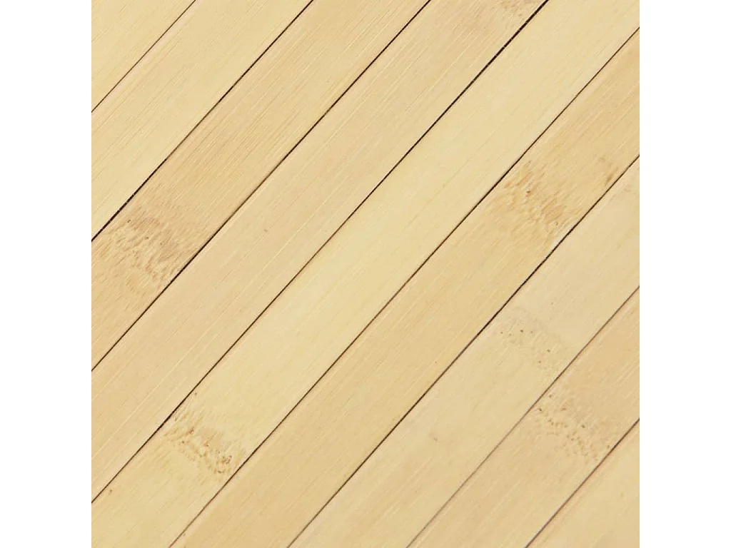 Tapis rectangulaire naturel clair 60x200 bambou