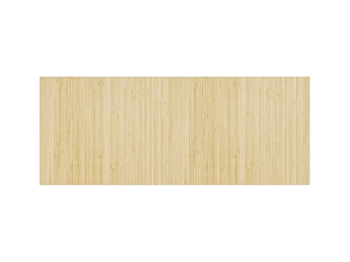 Tapis rectangulaire naturel clair 80x200 bambou
