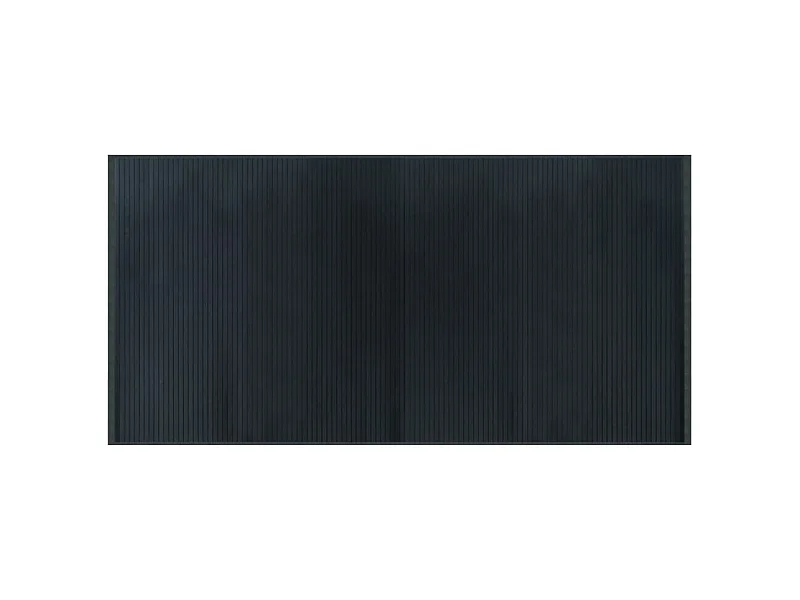 Tapis rectangulaire gris 100x200 bambou
