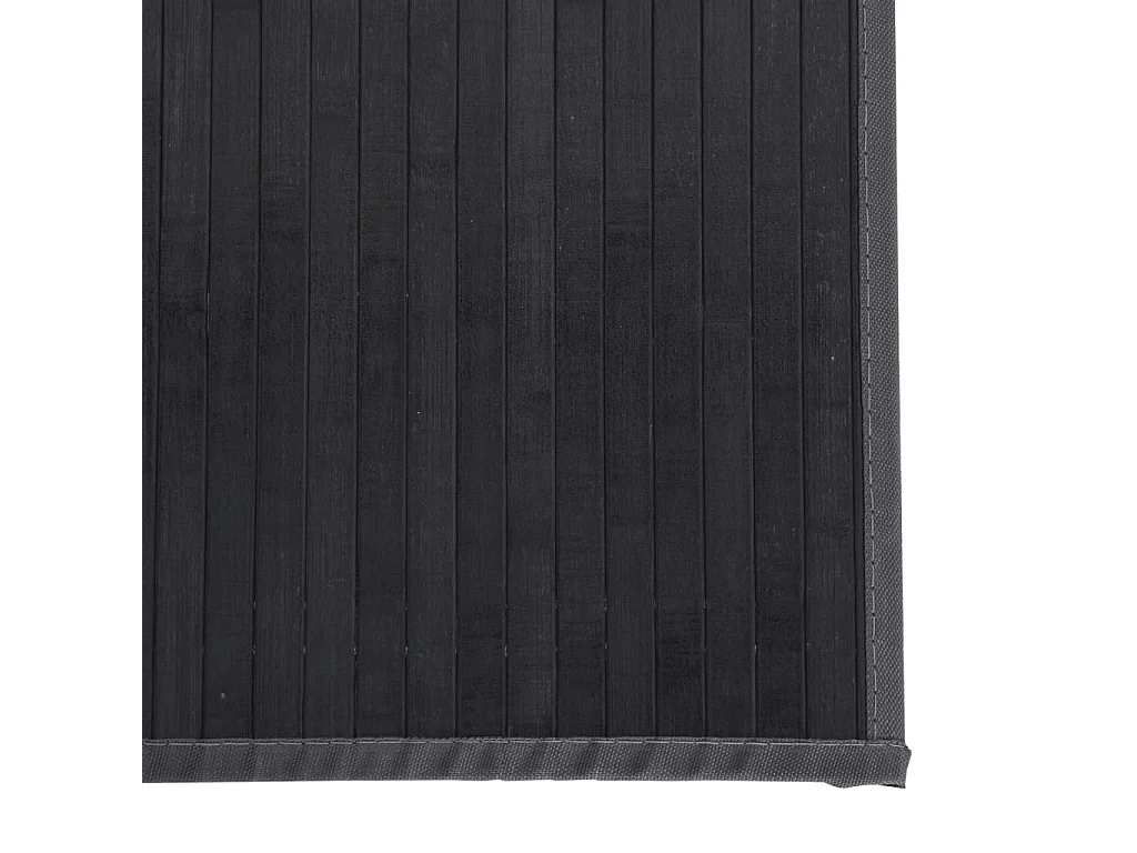 Tapis rectangulaire gris 100x200 bambou