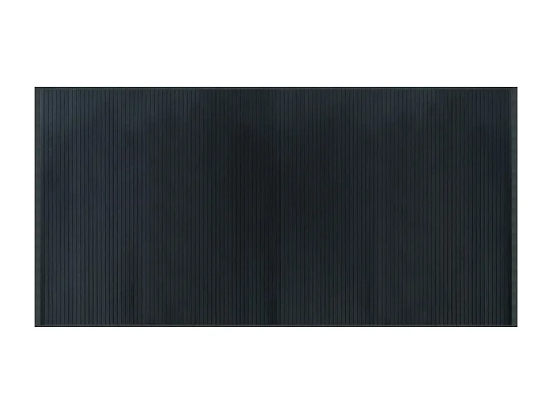 Tapis rectangulaire gris 100x200 bambou