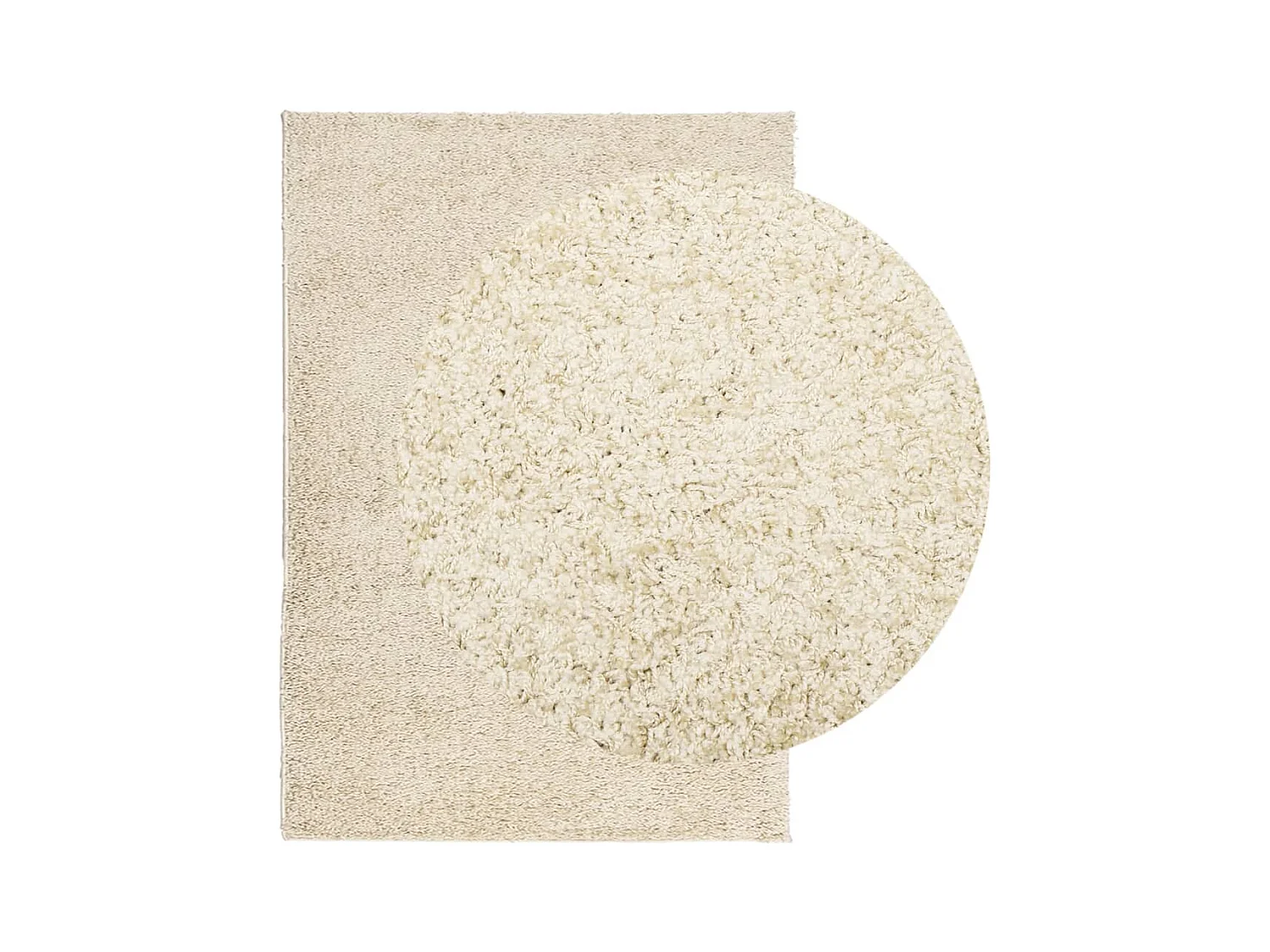 Tapis shaggy à poils longs moderne doré 140x200