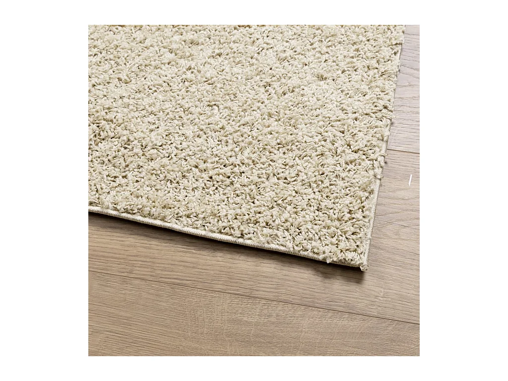 Tapis shaggy à poils longs moderne doré 140x200