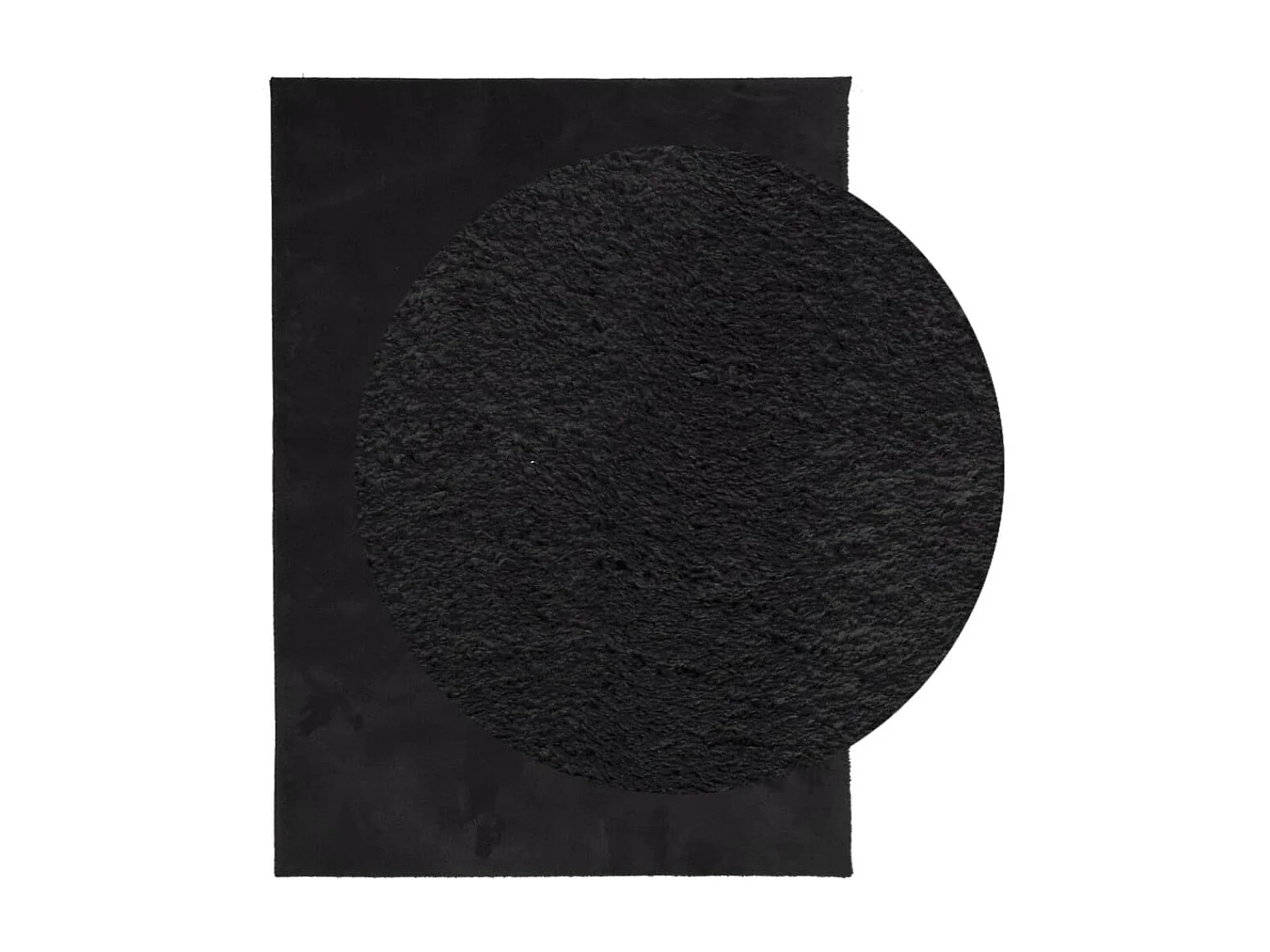 Tapis HUARTE à poils courts doux et lavable noir 240x340